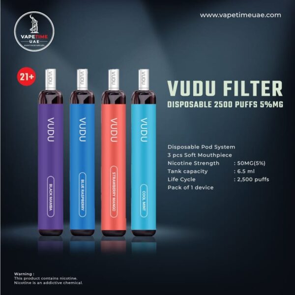 Excellent VUDU Filter 2500 Puffs in UAE
